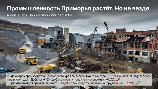 Промышленность Приморья растёт. Но не везде
